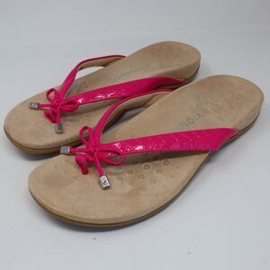 Vionic Sandals Bella II Pink Bow Flip Flop Comfort Orthotic Thongs Womens 11